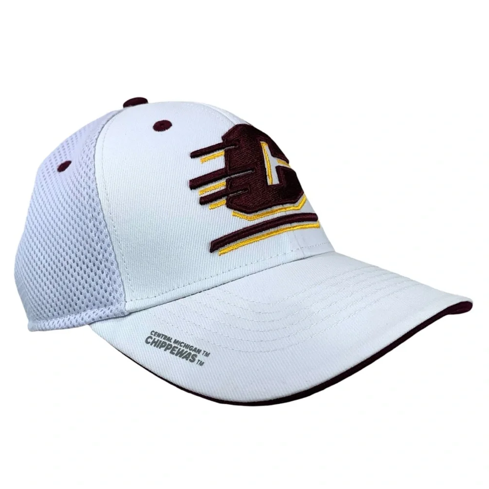 Adidas Central Michigan‎ Chippewas Hat White Adjustable CMU C Logo Cap
